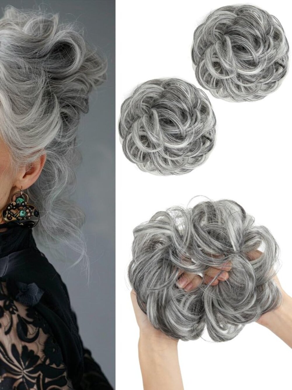 2PCS Messy Hair Bun Hair Pieces N1805